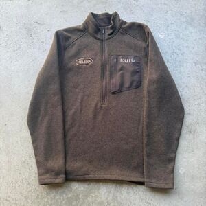 Kuiu Men's Base Camp Pullover Half Zip High Loft Sweater Grizzly Heather XL